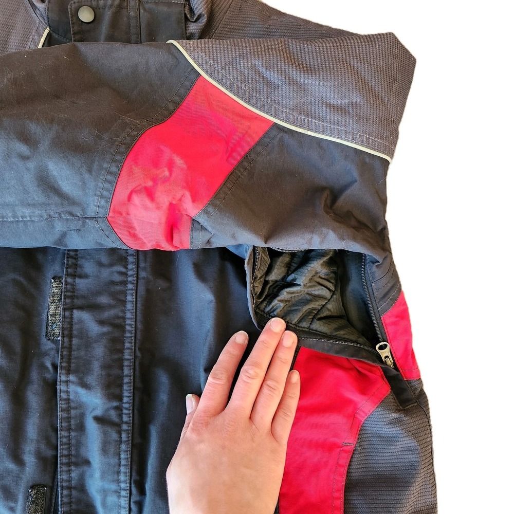 LL Bean Kids Winter Ski Snow Jacket Black Red Insulated Kids L 14-16 Outdoors - Picture 13 of 16